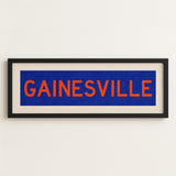 Framed Gainesville Blue Bus Scroll - Tejas Country Club