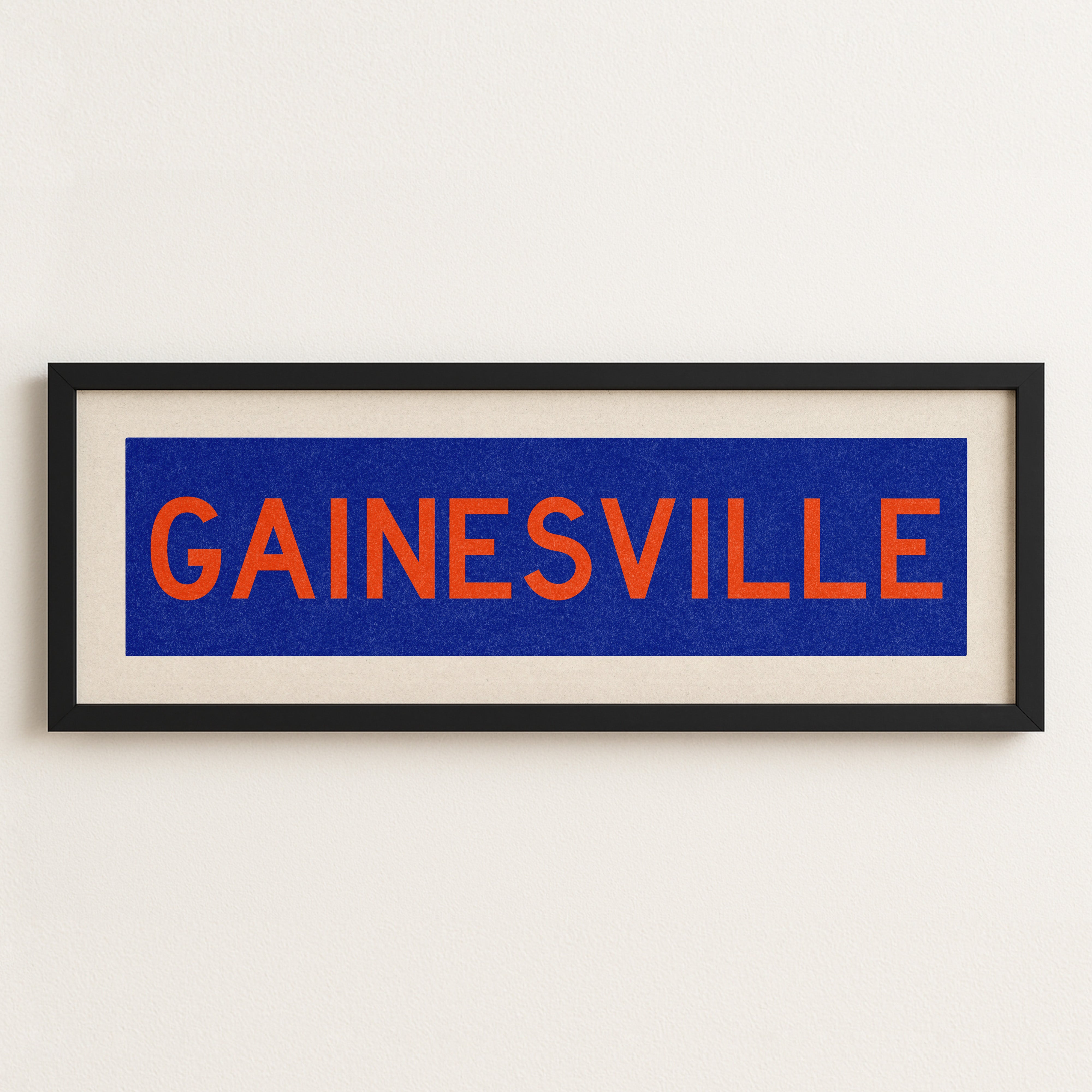 Framed Gainesville Blue Bus Scroll - Tejas Country Club