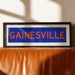 Framed Gainesville Blue Bus Scroll - Tejas Country Club