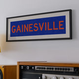 Framed Gainesville Blue Bus Scroll - Tejas Country Club