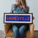 Framed Gainesville Blue Bus Scroll - Tejas Country Club