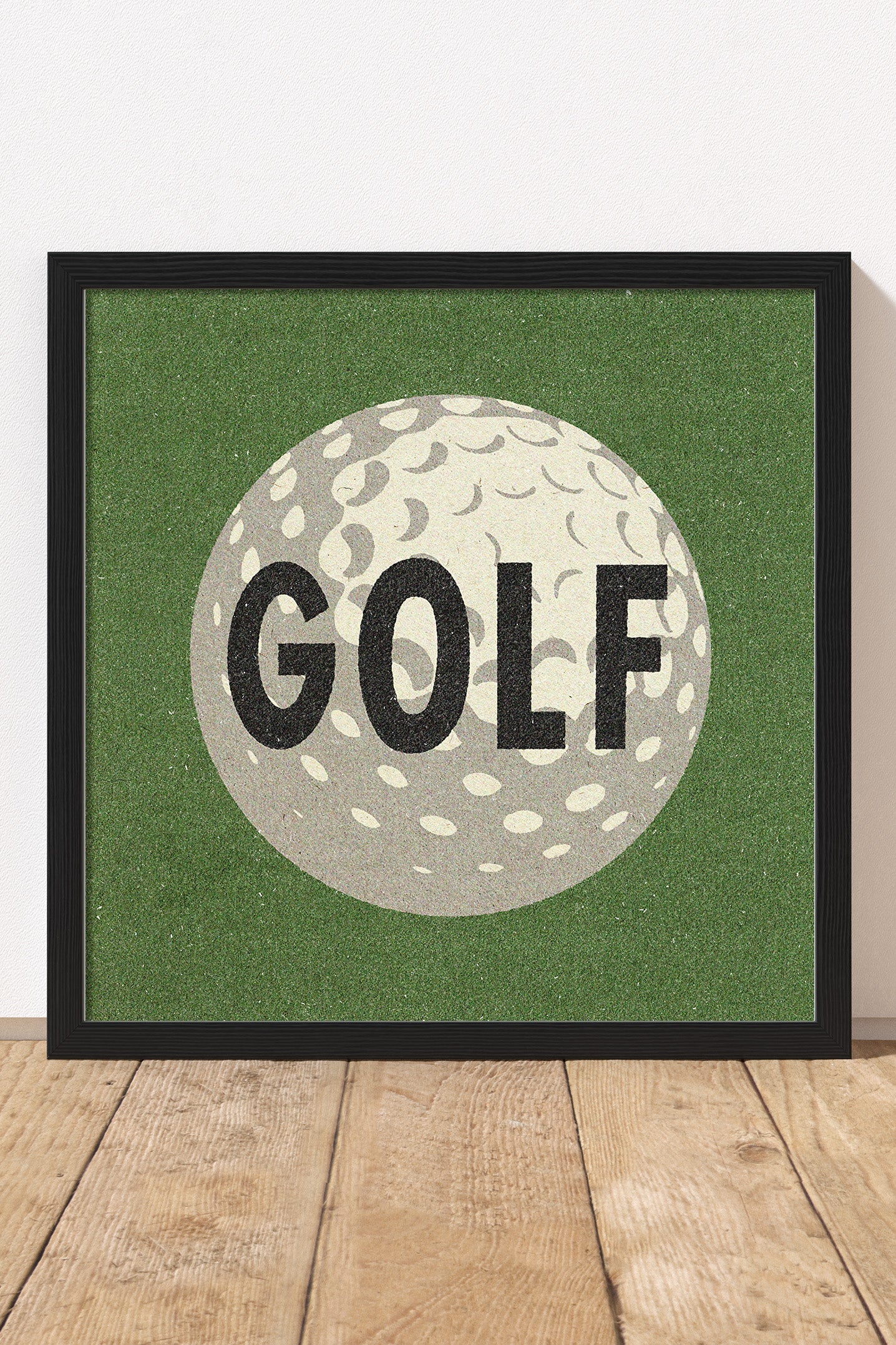 Retro Golf Ball Art Print