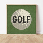 Retro Golf Ball Art Print - Tejas Country Club