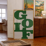 Golf Poster Typography Art Print For Golfers Light Gray - Tejas Country Club