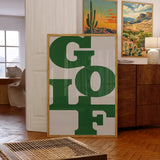 Golf Poster Typography Art Print For Golfers Light Gray - Tejas Country Club