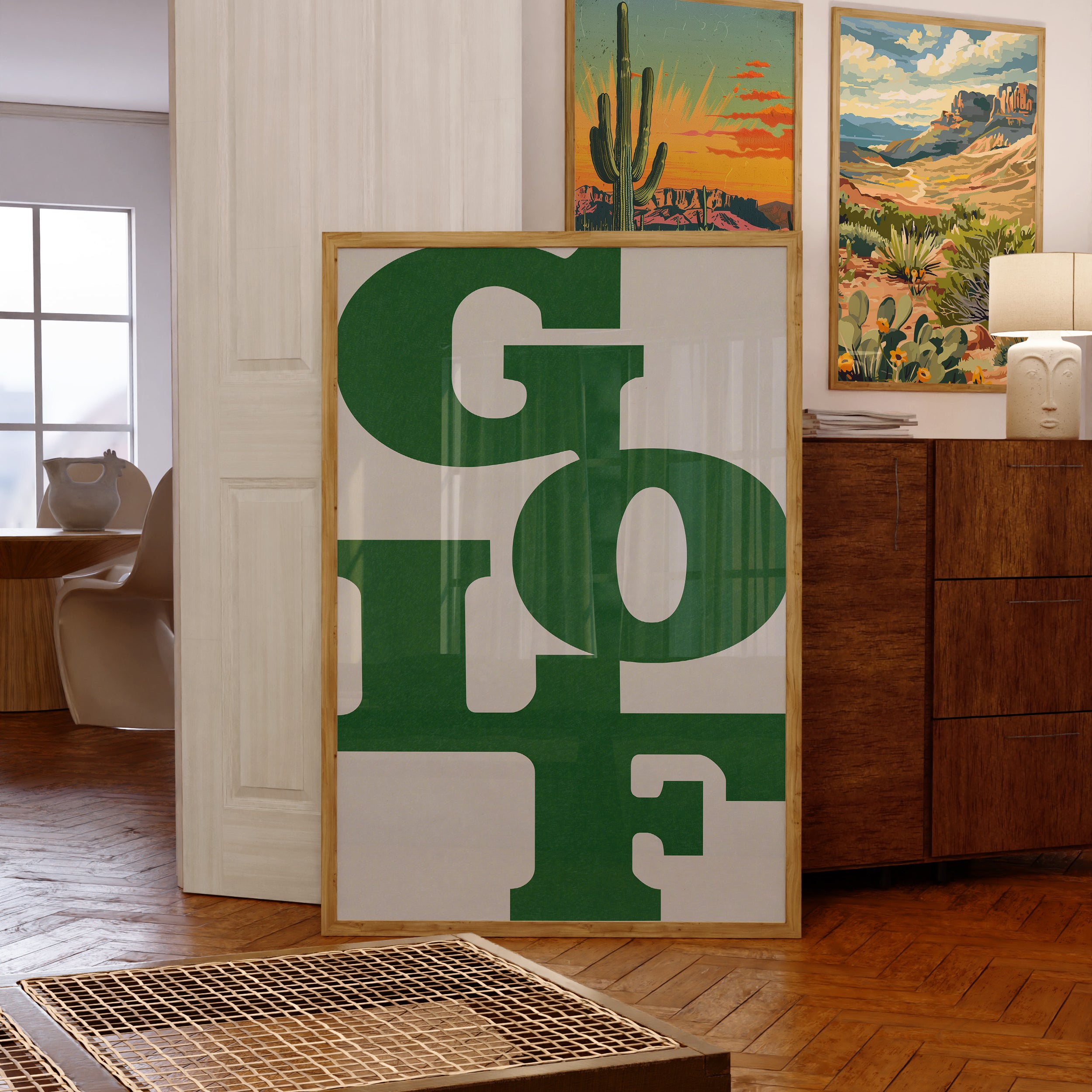 Golf Poster Typography Art Print For Golfers Light Gray - Tejas Country Club