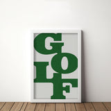 Golf Poster Typography Art Print For Golfers Light Gray - Tejas Country Club