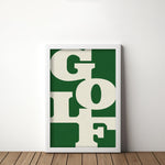 Golf Poster Typography Art Print For Golfers Green - Tejas Country Club
