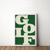 Golf Poster Typography Art Print For Golfers Green - Tejas Country Club