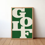 Golf Poster Typography Art Print For Golfers Green - Tejas Country Club