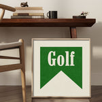 Retro Golf Poster Art Print Banner Style Square - Tejas Country Club