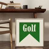 Retro Golf Poster Art Print Banner Style Square - Tejas Country Club