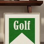 Framed Golf Banner Green Art Print - Tejas Country Club
