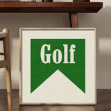 Retro Golf Poster Art Print Banner Style Square - Tejas Country Club