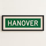 Framed Hanover Green and White Bus Scroll - Tejas Country Club