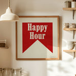Happy Hour Banner Tab Typography Art Print - Tejas Country Club