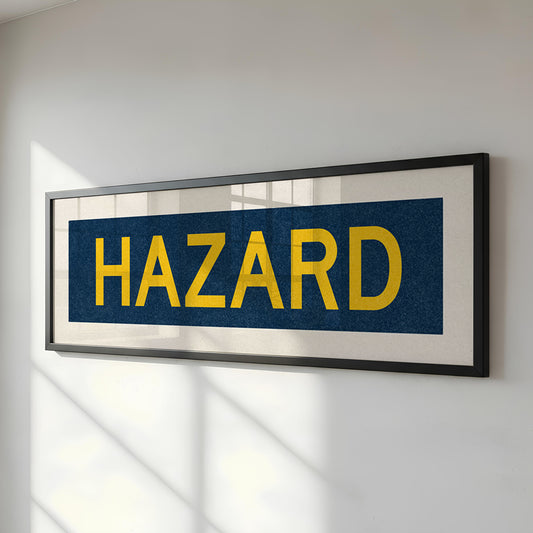 Framed Hazard Bus Scroll - Custom Job - Les