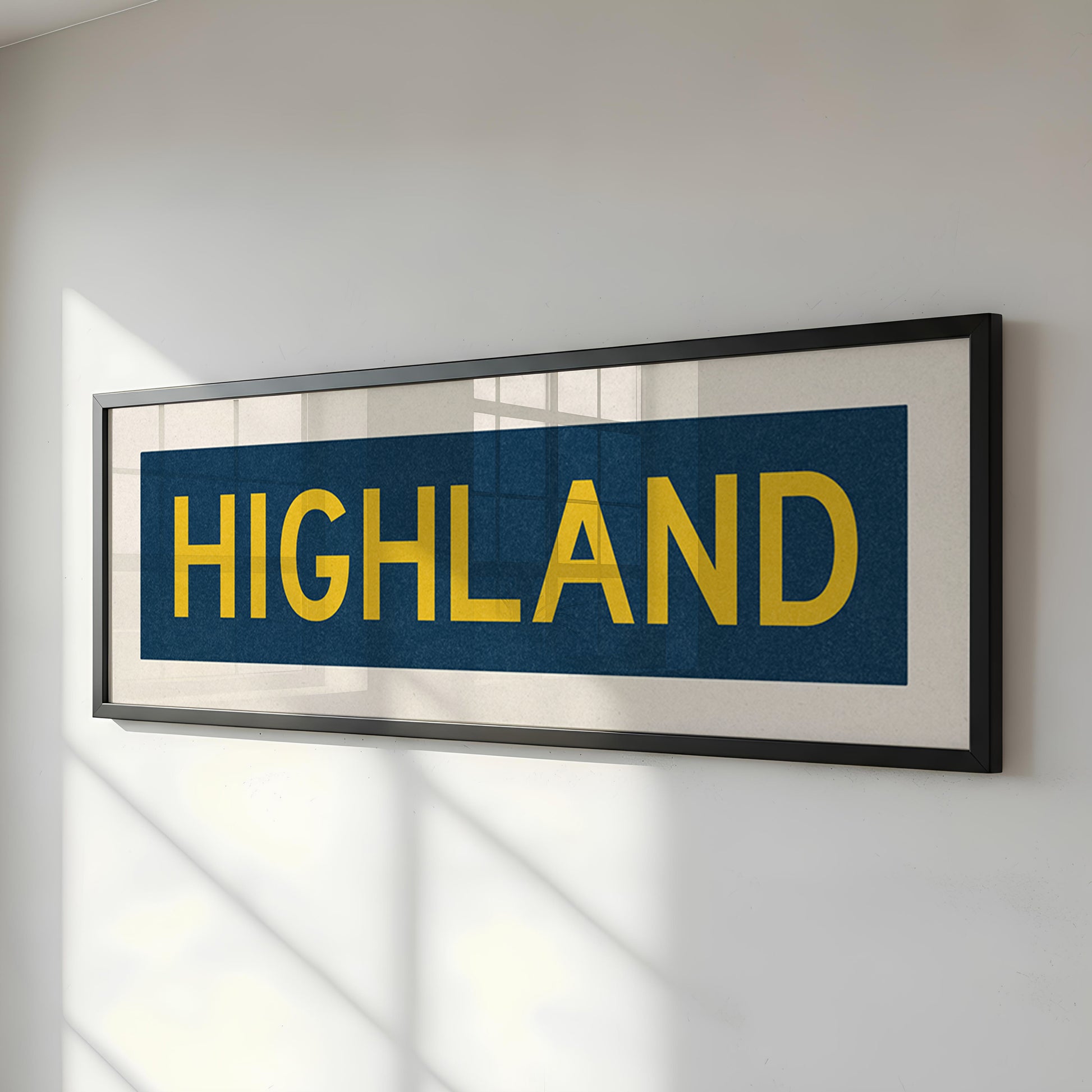 Framed Highland Kansas Bus Scroll - Tejas Country Club