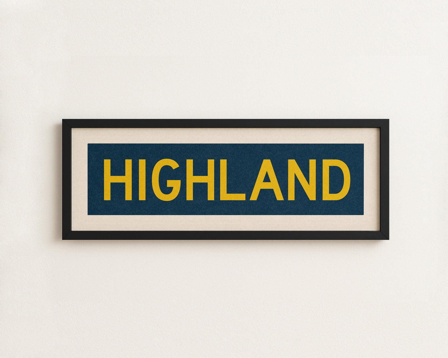 Framed Highland Kansas Bus Scroll - Tejas Country Club