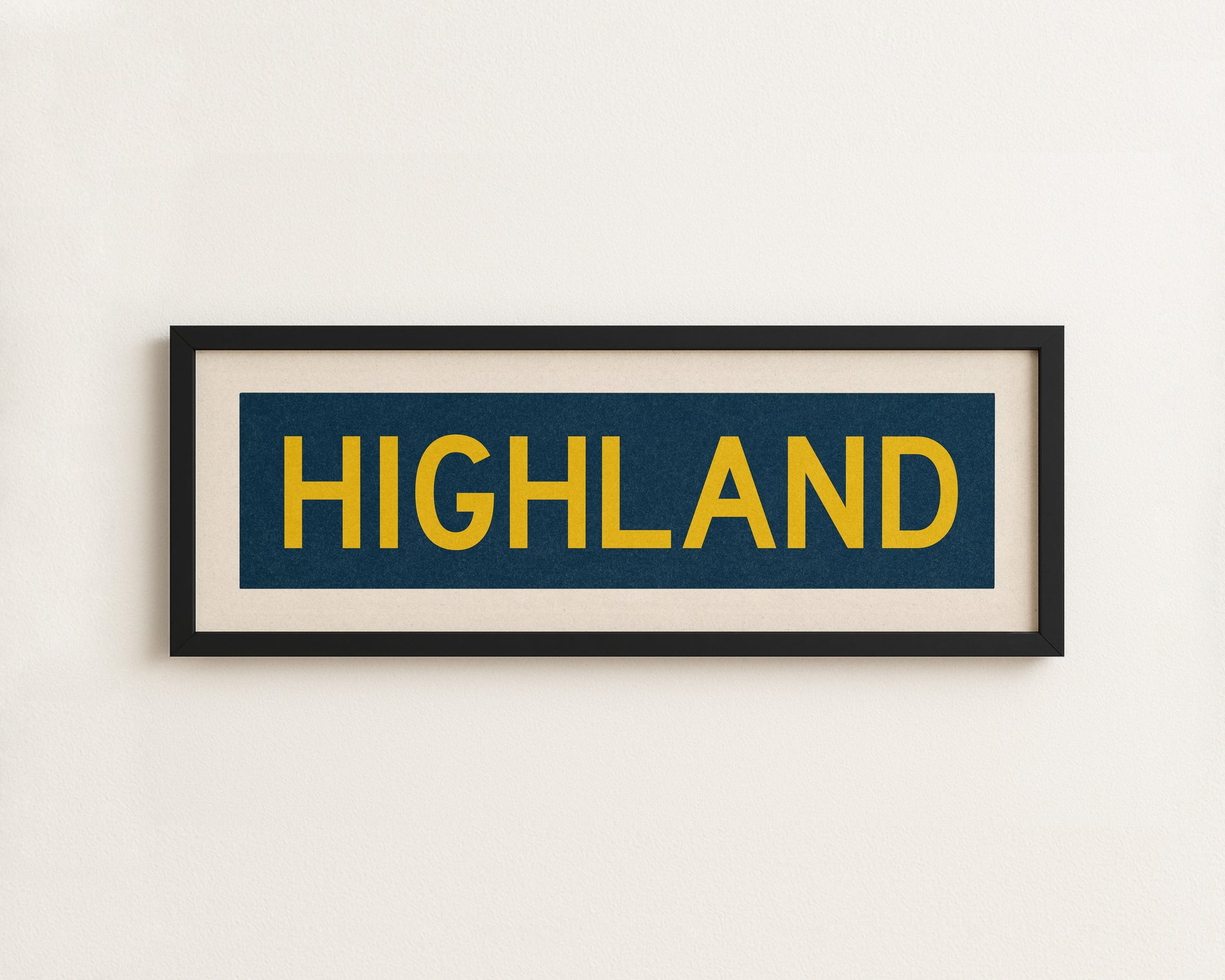 Framed Highland Kansas Bus Scroll - Tejas Country Club