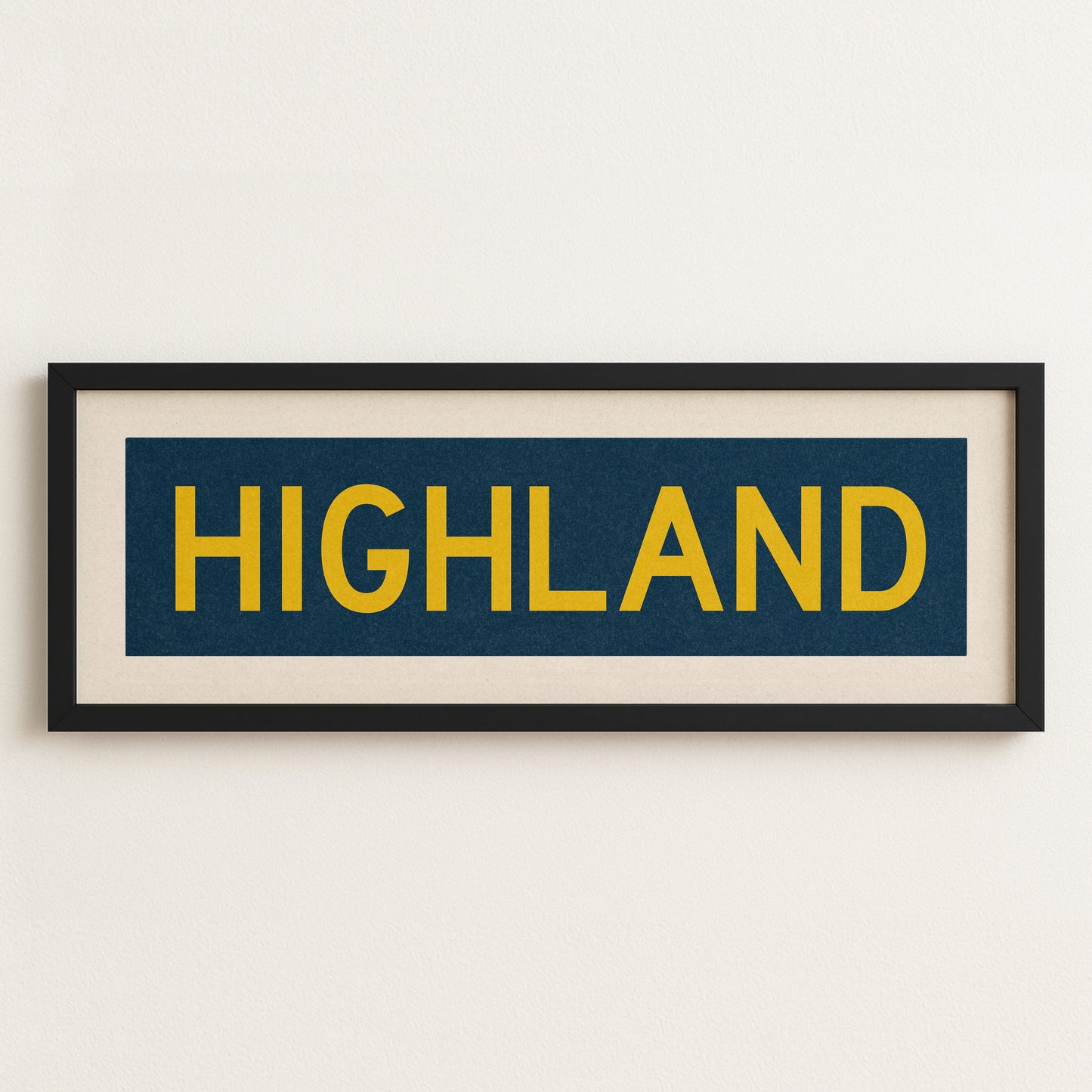 Framed Highland Kansas Bus Scroll