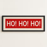 Framed Ho! Ho! Ho! Red Christmas Art Print - Tejas Country Club