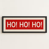 Framed Ho! Ho! Ho! Red Christmas Art Print - Tejas Country Club