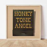 Honky Tonk Angel Matchbook Art Print - Tejas Country Club