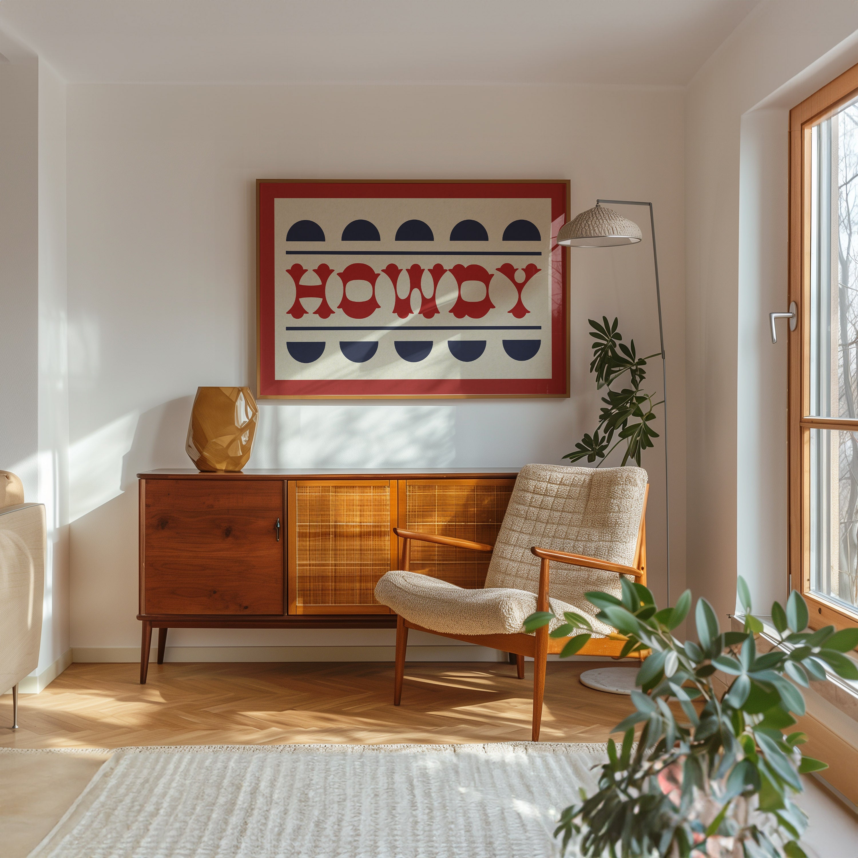 Howdy Typography Art Poster Print - Tejas Country Club