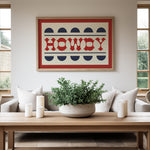 Howdy Typography Art Poster Print - Tejas Country Club