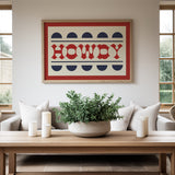Howdy Typography Art Poster Print - Tejas Country Club