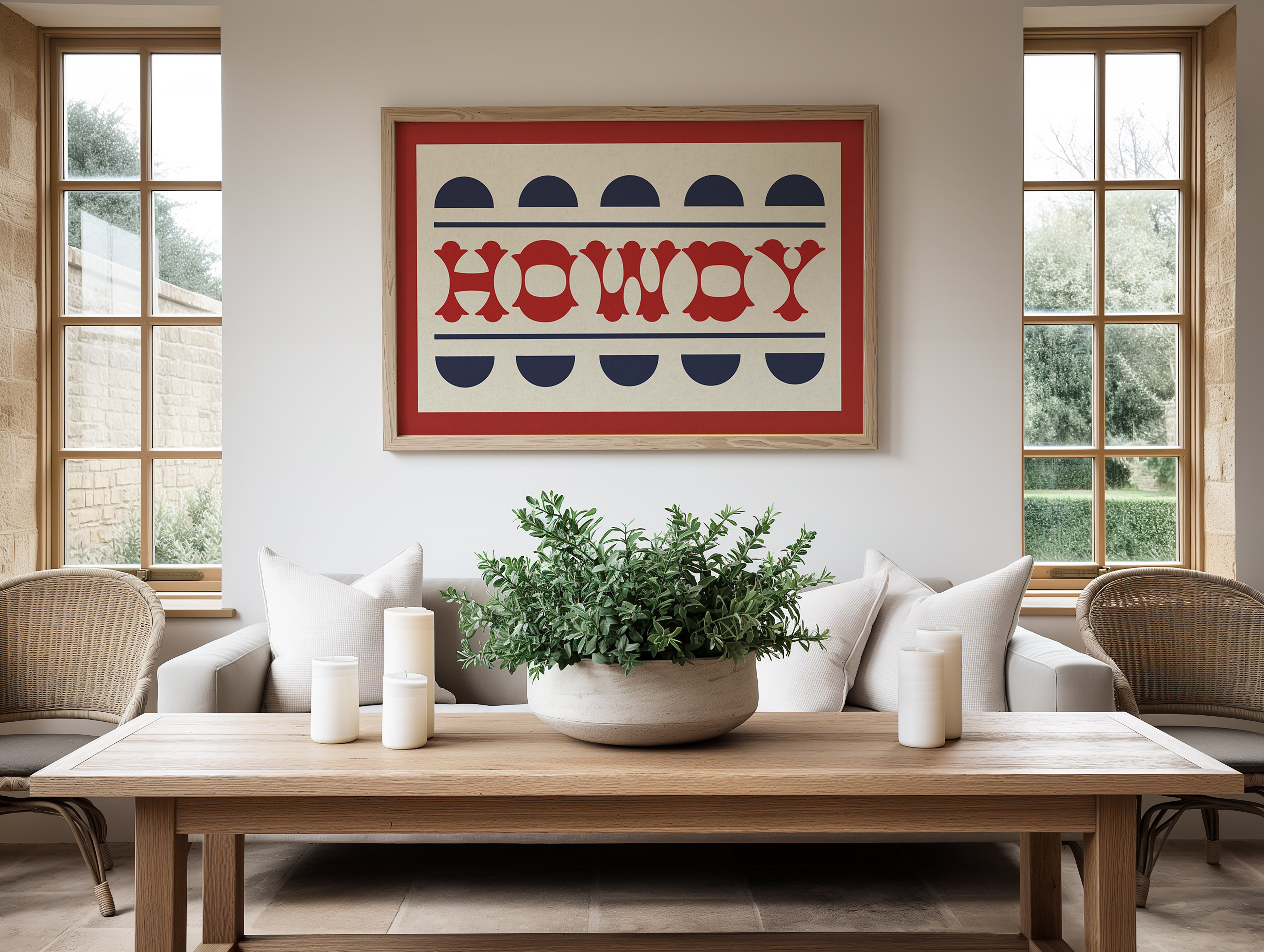 Howdy Typography Art Poster Print - Tejas Country Club