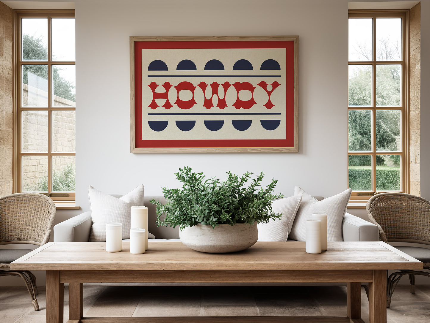 Howdy Typography Art Poster Print