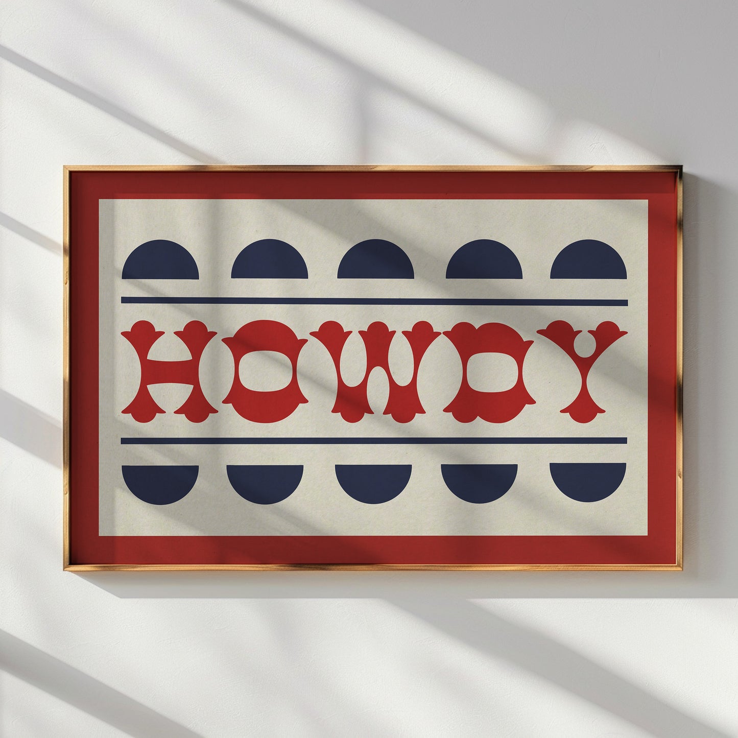 Howdy Typography Art Poster Print