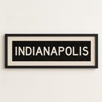 Framed Indianapolis Indiana Bus Scroll - Tejas Country Club