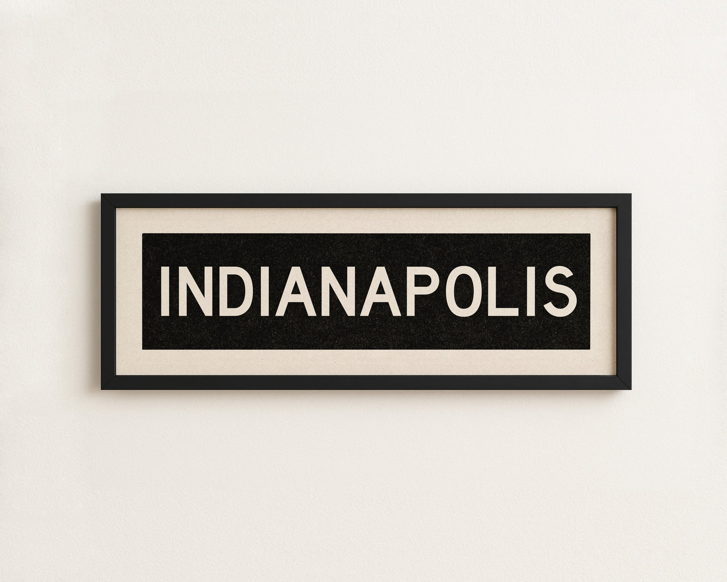 Framed Indianapolis Indiana Bus Scroll - Tejas Country Club