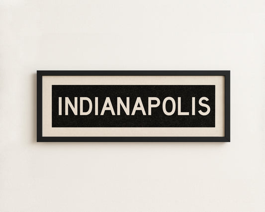 Framed Indianapolis Indiana Bus Scroll