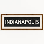 Framed Indianapolis Indiana Bus Scroll - Tejas Country Club