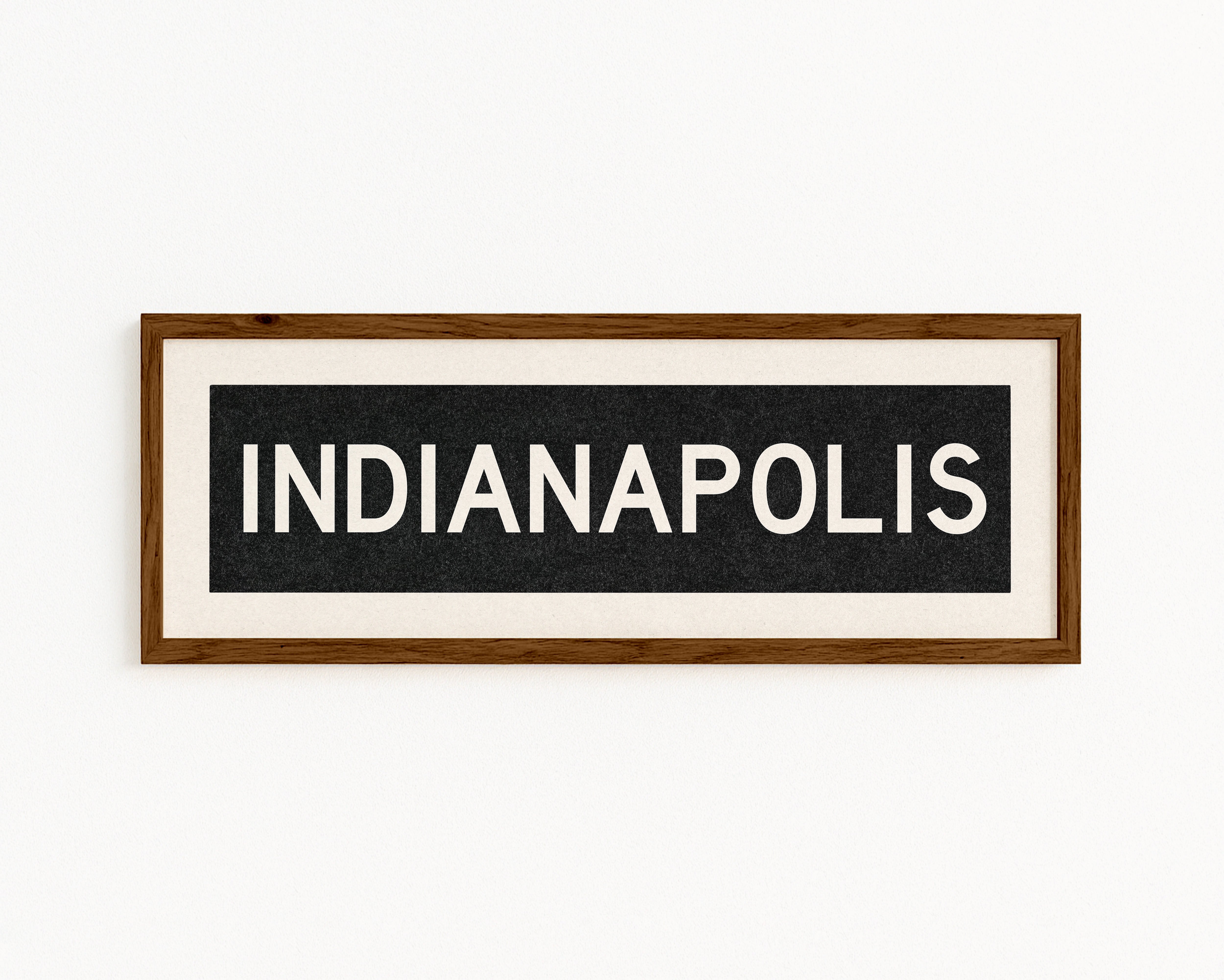 Framed Indianapolis Indiana Bus Scroll - Tejas Country Club