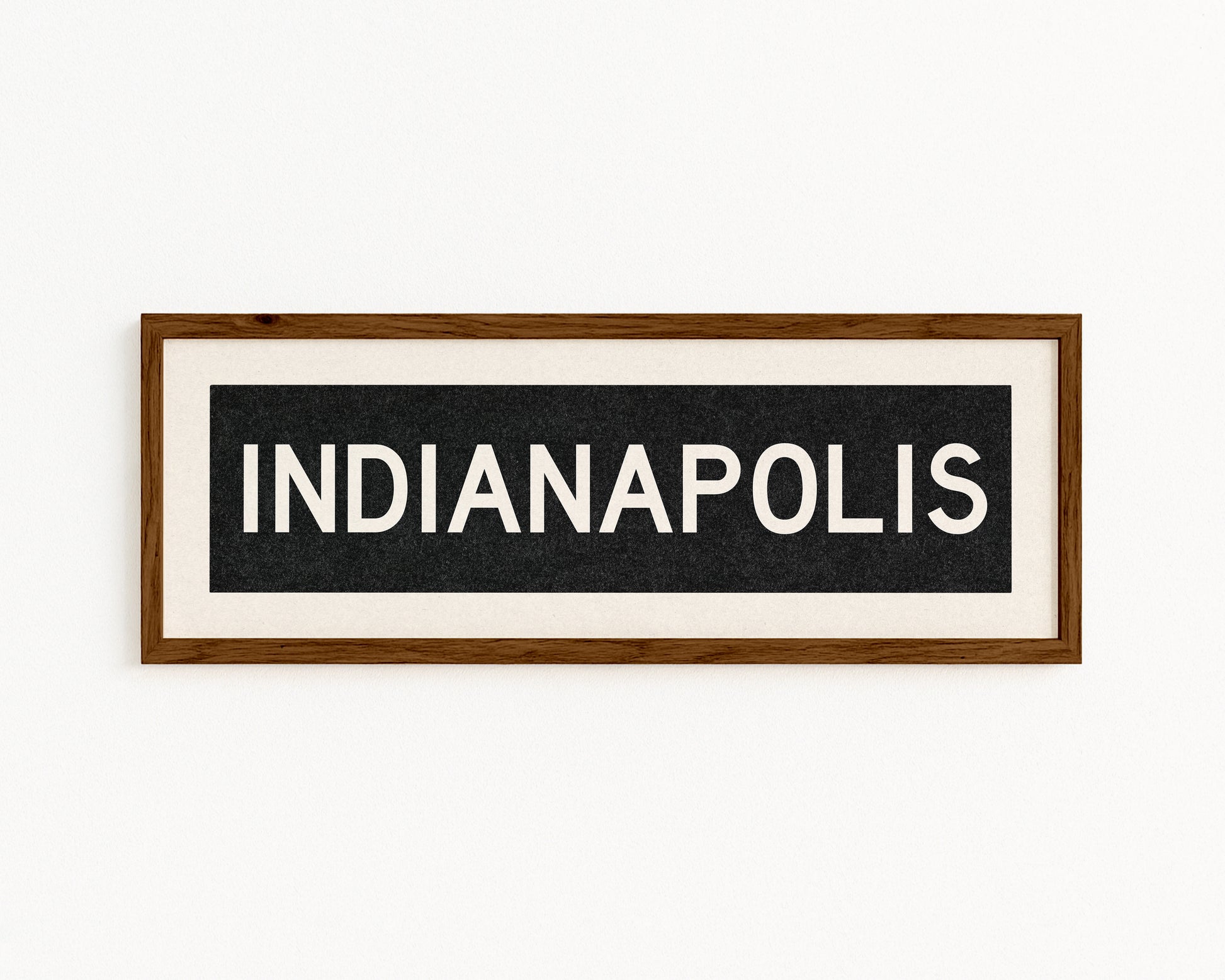 Framed Indianapolis Indiana Bus Scroll - Tejas Country Club