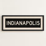 Framed Indianapolis Indiana Bus Scroll - Tejas Country Club