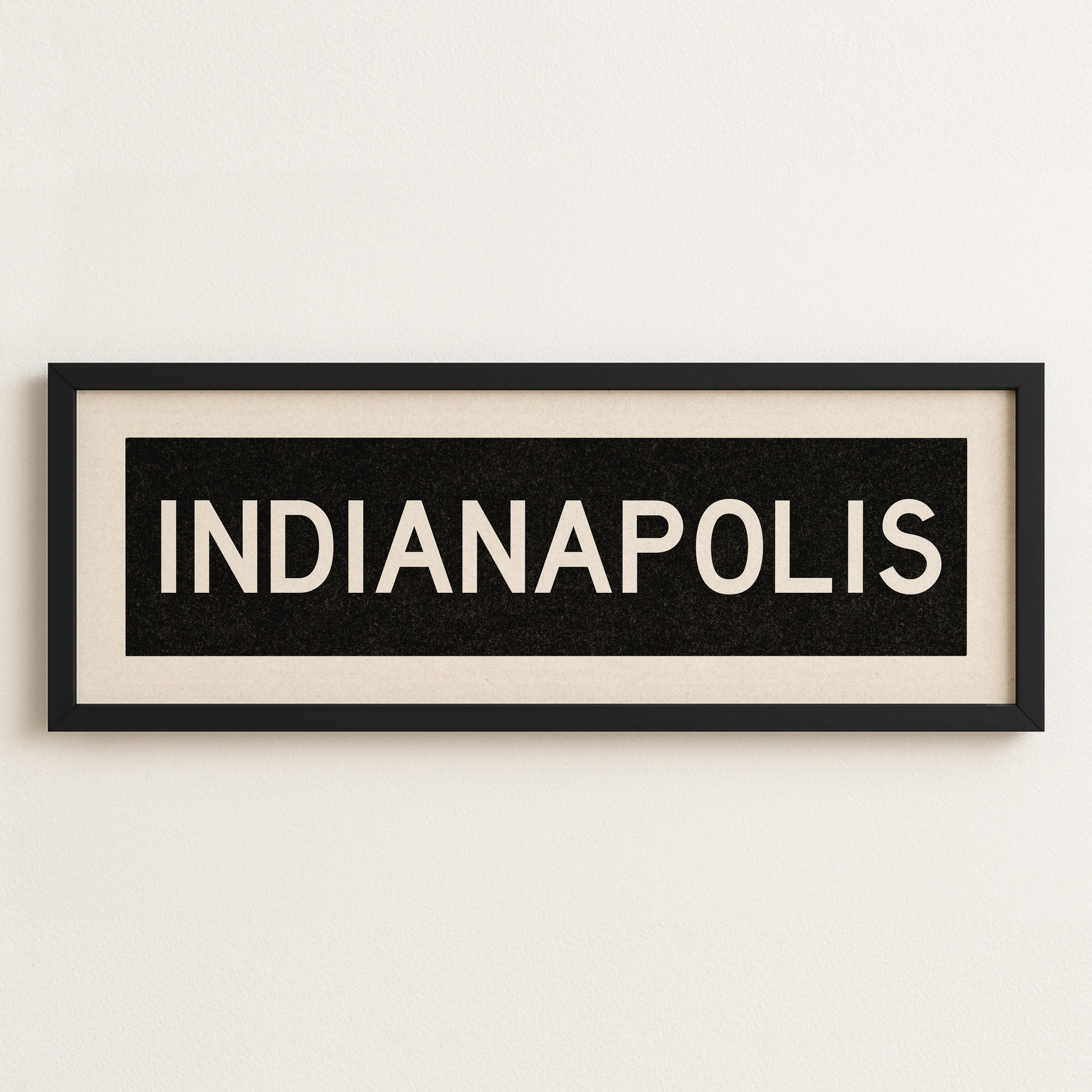 Framed Indianapolis Indiana Bus Scroll - Tejas Country Club