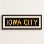 Framed Iowa City Black and Gold Bus Scroll - Tejas Country Club