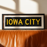 Framed Iowa City Black and Gold Bus Scroll - Tejas Country Club
