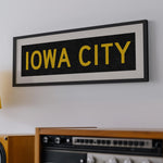Framed Iowa City Black and Gold Bus Scroll - Tejas Country Club