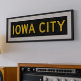 Framed Iowa City Black and Gold Bus Scroll - Tejas Country Club