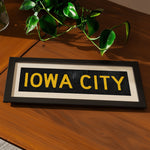 Framed Iowa City Black and Gold Bus Scroll - Tejas Country Club