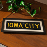 Framed Iowa City Black and Gold Bus Scroll - Tejas Country Club