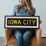 Framed Iowa City Black and Gold Bus Scroll - Tejas Country Club
