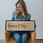 Gamedays in Iowa City, Iowa Vintage Flash Card Framed Print - Tejas Country Club